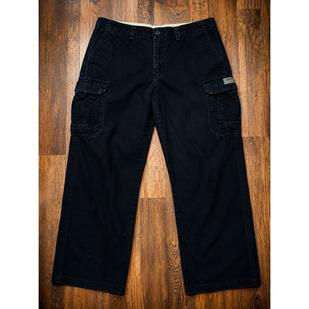 UNIONBAY CARGO PANTS MENS 40X32 BLACK BAGGY MULTI POCKETS Y2K SKATE